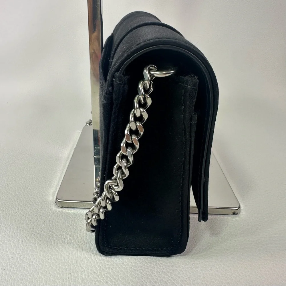 NEW BALENCIAGA SATIN Hourglass Wallet On Chain - Picture 3 of 13